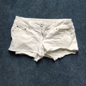 White Jean Shorts